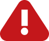 Red triangular warning sign with a black exclamation mark in the center (caution)