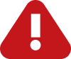 Red triangular warning sign with a black exclamation mark in the center (caution)